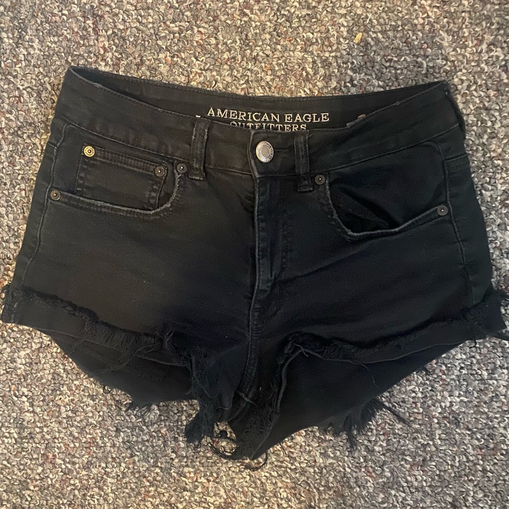 Black Denim Shorts